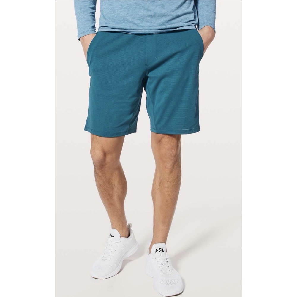 LULULEMON Men's Warp Lite Shorts 9" sz.M Capri Teal Mesh Linerless LM7A75S NEW